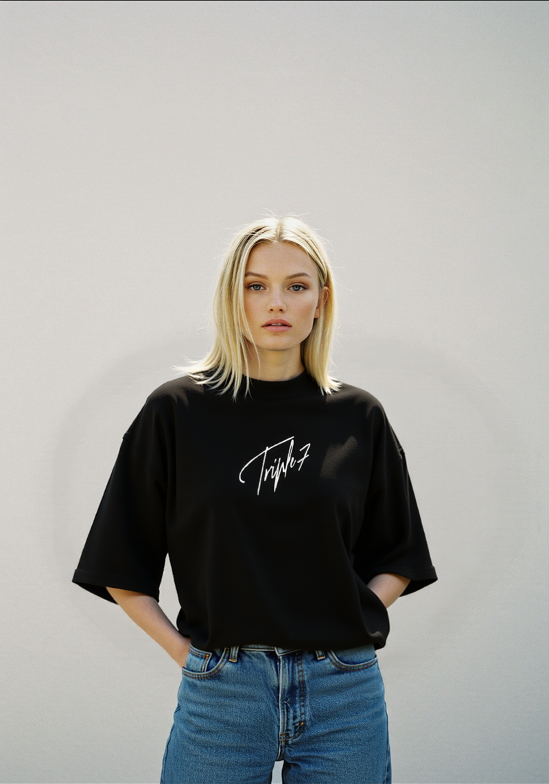 T-SHIRT I AM LUCKY (NOIR)